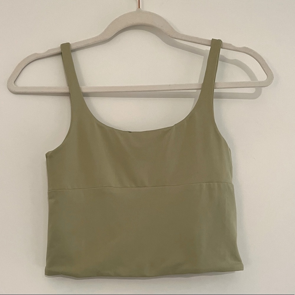 Motel Rocks Green Ruched Bust Crop Tank Top - Picture 3 of 3